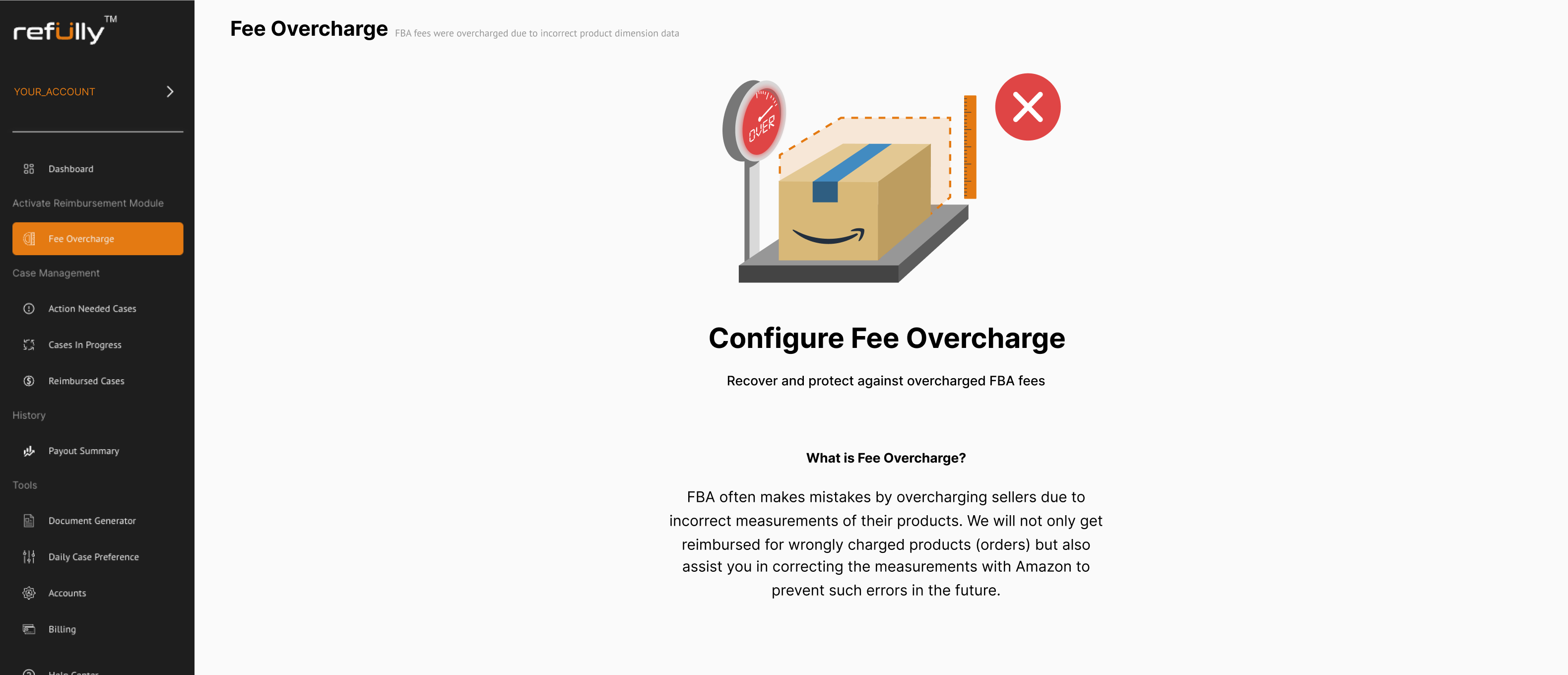 Refuly Amazon fba reimbursement solution for overcharged seller fee