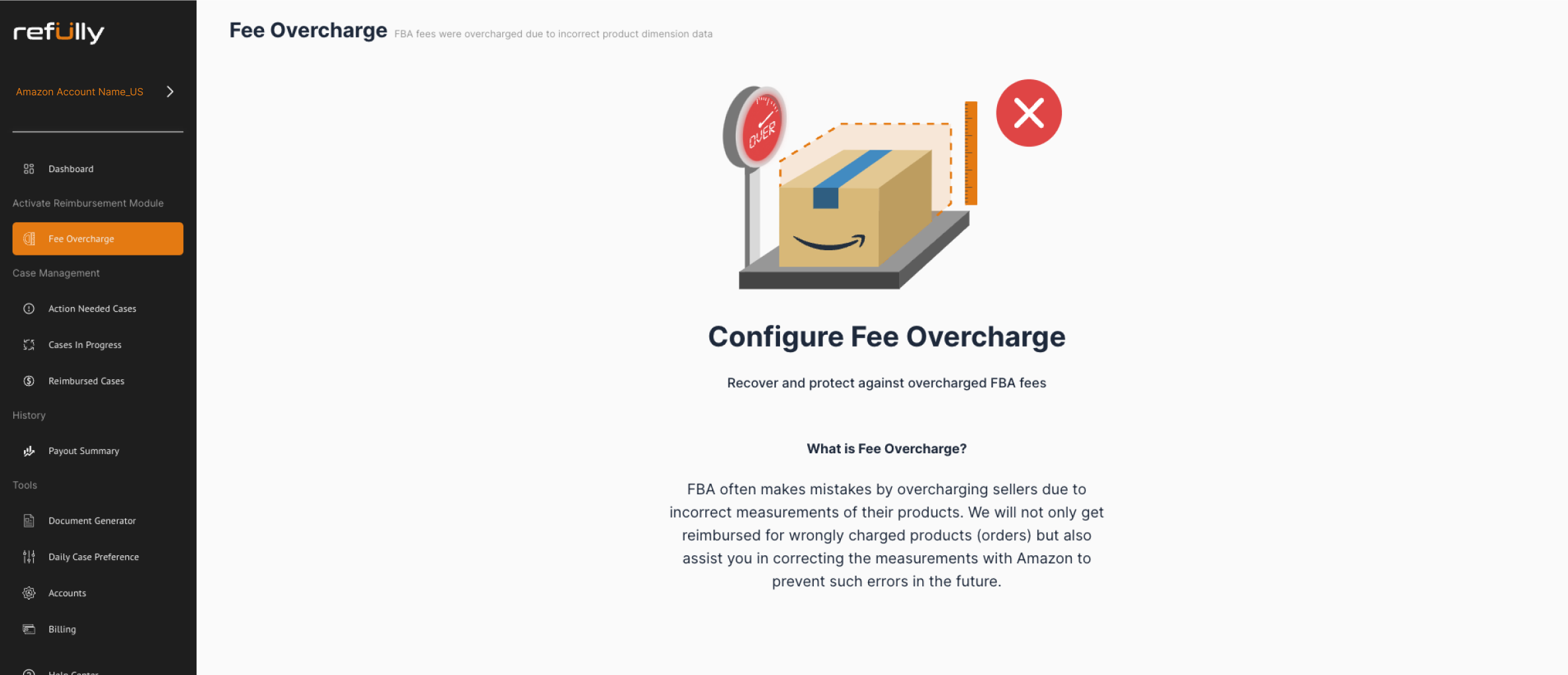 Refuly Amazon fba reimbursement solution for overcharged seller fee